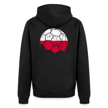 Pologne Ballon de football Football - Veste à capuche bio Premium Unisexe - noir - Dos - Nico (187cm)