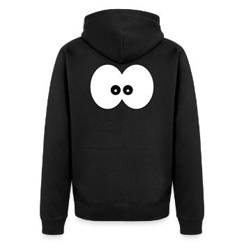 Dessin animé drôle yeux orteils yeux enfants cadeau - Veste à capuche bio Premium Unisexe - noir - Dos - Nico (187cm)
