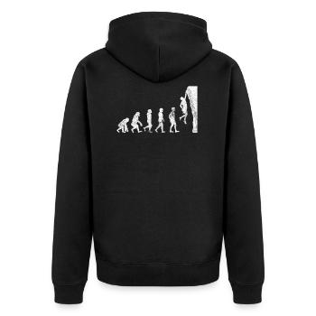 Gift climber boulderer climbing bouldering - Unisex Premium Organic Zip Hoodie - black - Back - Nico (187cm)