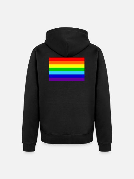 flag - Unisex Premium Organic Zip Hoodie - black