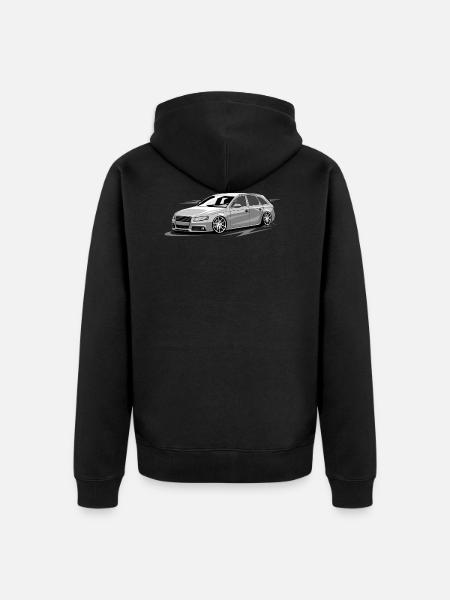 RS4 B8 A4 low style without driver tuning car - Unisex Premium Bio Zip Hoodie - Schwarz