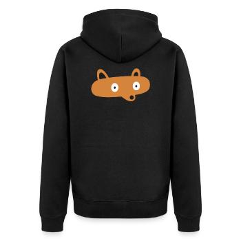 renard - Veste à capuche bio Premium Unisexe - noir - Dos - Nico (187cm)
