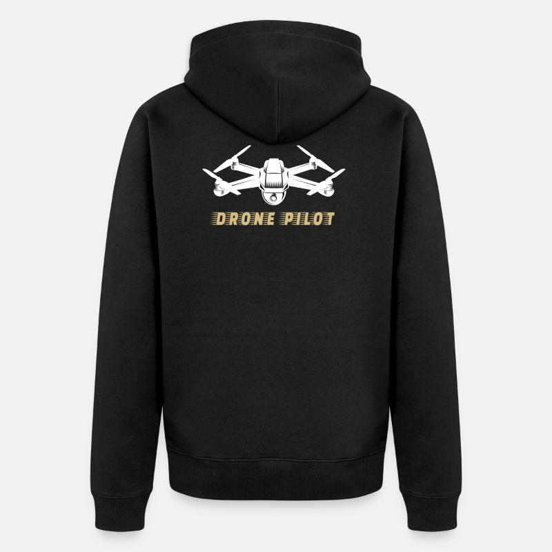 drone pilote Drone - Veste à capuche bio Premium Unisexe - noir