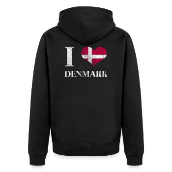 Danemark cadeau de drapeau danois drapeau danois - Veste à capuche bio Premium Unisexe - noir - Dos - Nico (187cm)