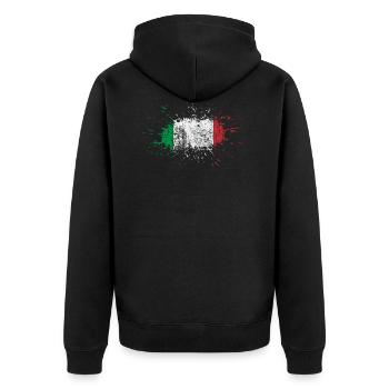 Italie drapeau cadeau drapeau italien - Veste à capuche bio Premium Unisexe - noir - Dos - Nico (187cm)