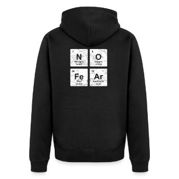 No Fear éléments chimiques cadeau chemise chimie - Veste à capuche bio Premium Unisexe - noir - Dos - Nico (187cm)
