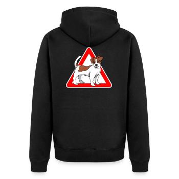 Jack Russell Terrier dog - Unisex Premium Organic Zip Hoodie - black - Back - Nico (187cm)