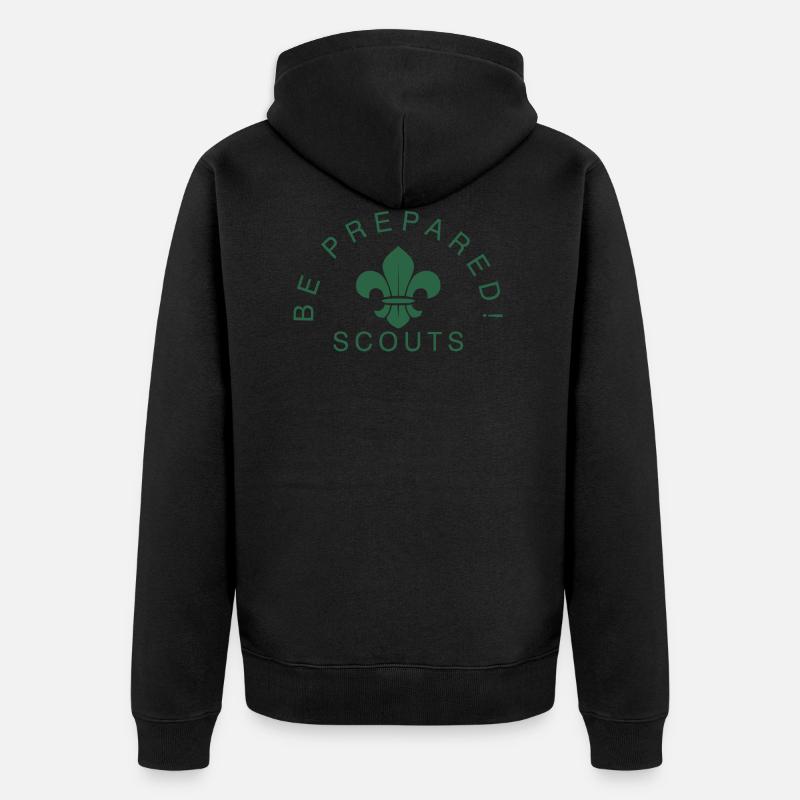 Scouts, Scout, louveteau, Rover, cadeau - Veste à capuche bio Premium Unisexe - noir