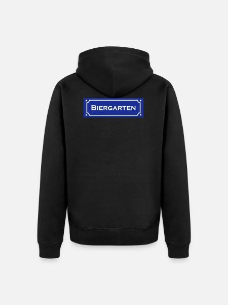 Biergarten 1 - Unisex Premium Bio Zip Hoodie - Schwarz