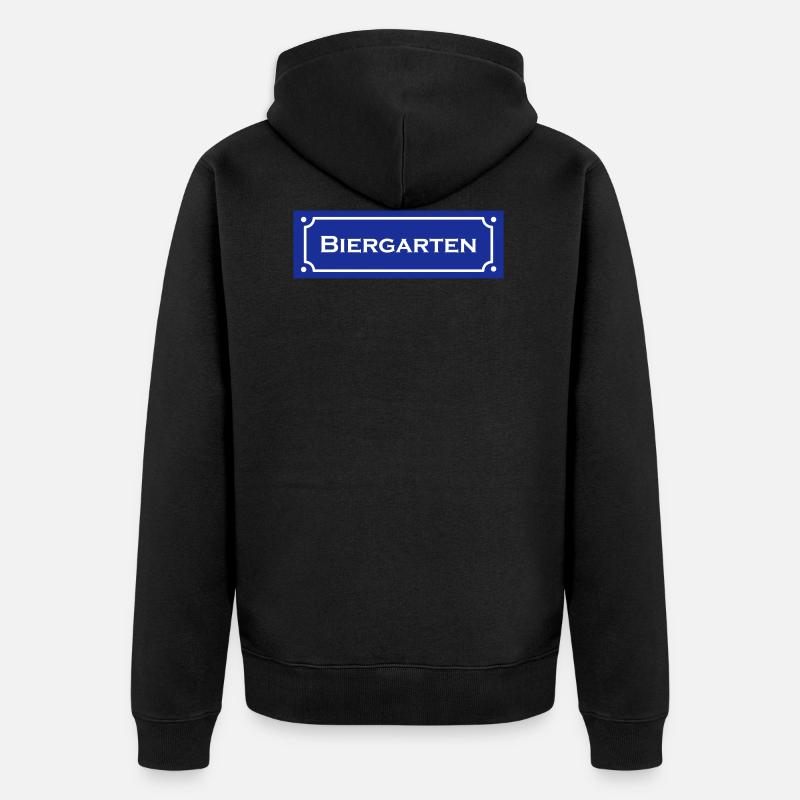 Biergarten 1 - Unisex Premium Bio Zip Hoodie - Schwarz