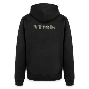 VegGain - Veste à capuche bio Premium Unisexe - noir - Dos - Nico (187cm)