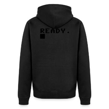 C64 Prêt Nerd Ordinateur rétro idée cadeau - Veste à capuche bio Premium Unisexe - noir - Dos - Nico (187cm)