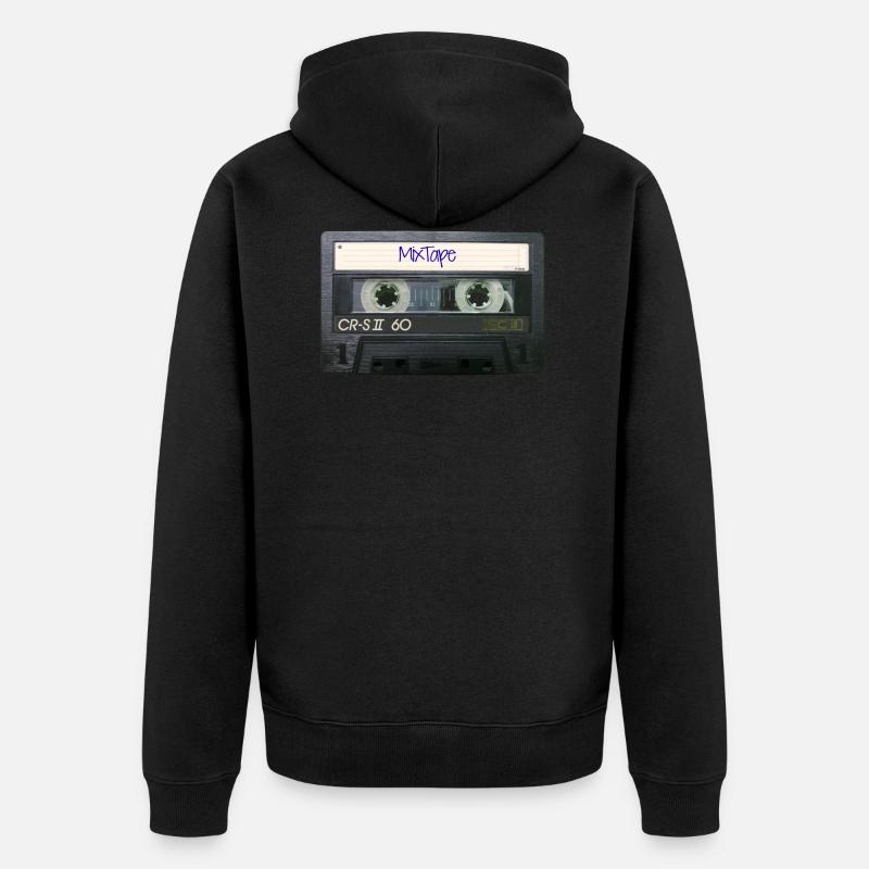 Rétro DJ MixTape - Veste à capuche bio Premium Unisexe - noir