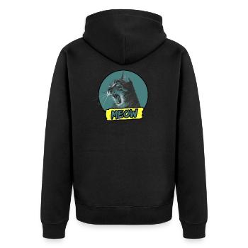 Chat meow Cat - Veste à capuche bio Premium Unisexe - noir - Dos - Nico (187cm)