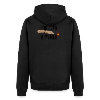 Un pyro pour toujours noir - Veste à capuche bio Premium Unisexe - noir - Dos - Nico (187cm)