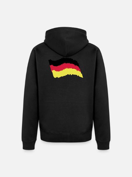 Germany Flag - Unisex Premium Organic Zip Hoodie - black