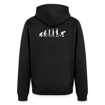 Inlineskater Inlineskaten Geschenk Roller Blades - Unisex Premium Bio Zip Hoodie - Schwarz - Hinten - Nico (187cm)