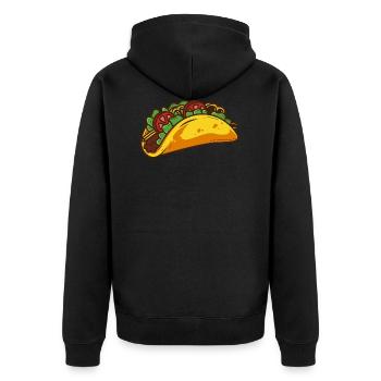 Taco Tacos Burrito Nourriture Nachos Fiesta Mexique - Veste à capuche bio Premium Unisexe - noir - Dos - Nico (187cm)