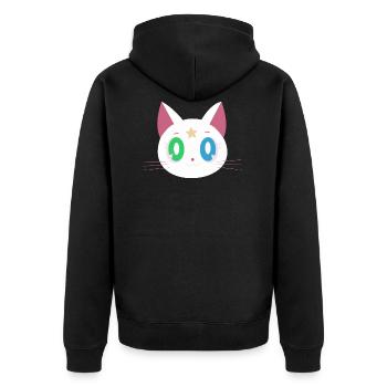 Chat drôle - Veste à capuche bio Premium Unisexe - noir - Dos - Nico (187cm)
