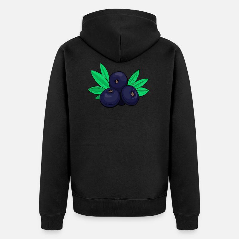 Baies d'açai chou baie - Veste à capuche bio Premium Unisexe - noir