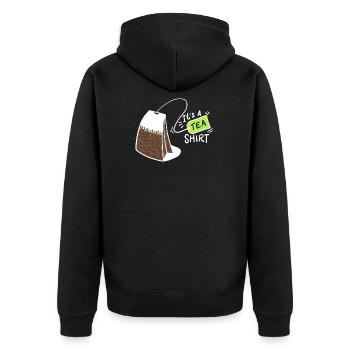 It's a tee shirt - gift - Unisex Premium Organic Zip Hoodie - black - Back - Nico (187cm)