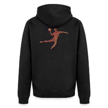 Pichet de handball - Veste à capuche bio Premium Unisexe - noir - Dos - Nico (187cm)