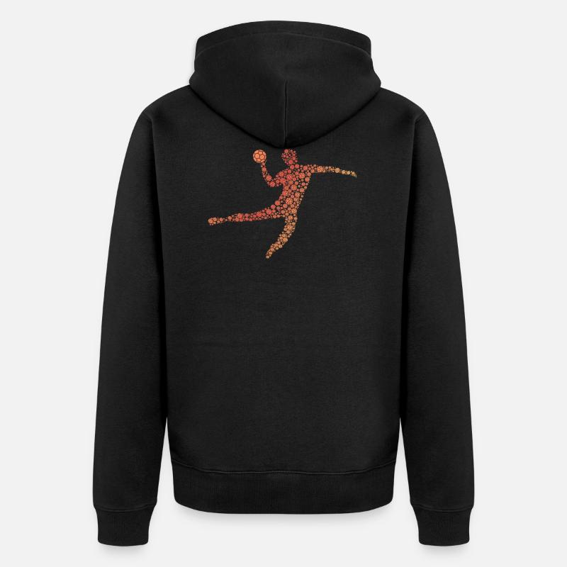 Pichet de handball - Veste à capuche bio Premium Unisexe - noir
