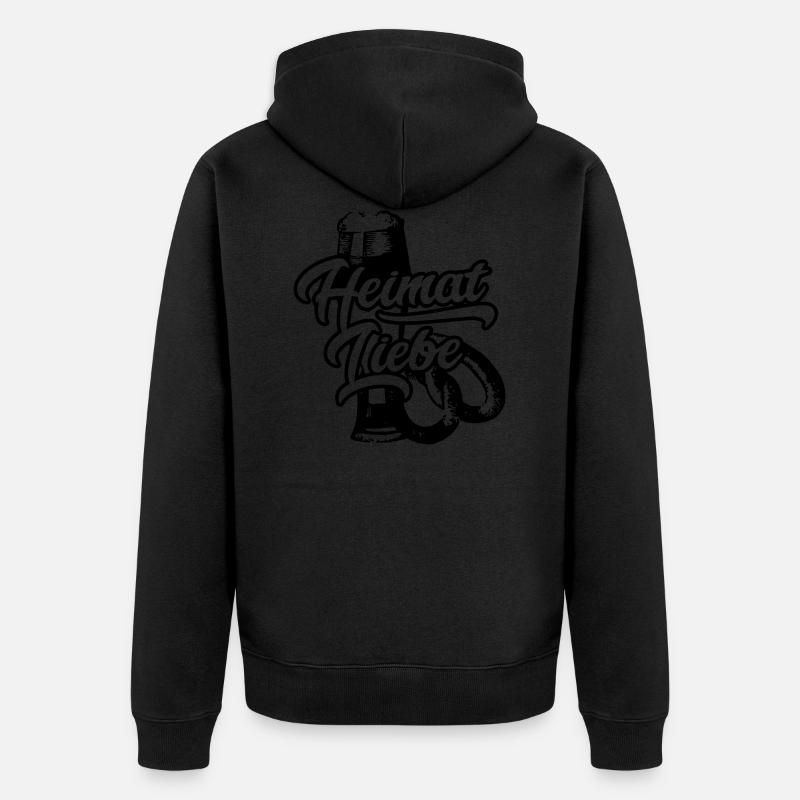 L’amour de la patrie bavaroise - Veste à capuche bio Premium Unisexe - noir
