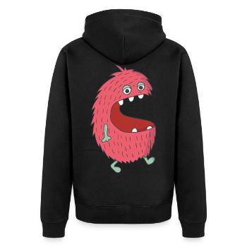 Monstre affamé - Veste à capuche bio Premium Unisexe - noir - Dos - Nico (187cm)