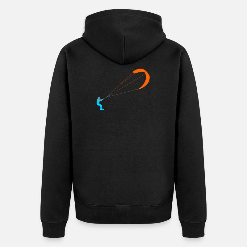 kitesurfer - Veste à capuche bio Premium Unisexe - noir