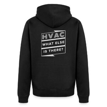 Technicien CVC Hvac Tech Chauffage Ventilation - Veste à capuche bio Premium Unisexe - noir - Dos - Nico (187cm)