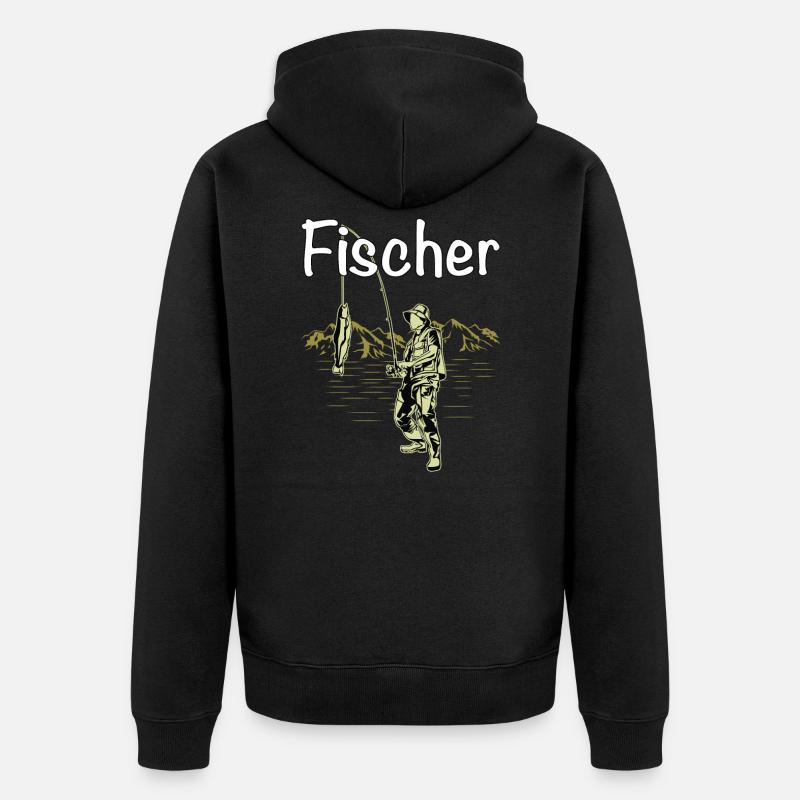 pêche pêche - Veste à capuche bio Premium Unisexe - noir