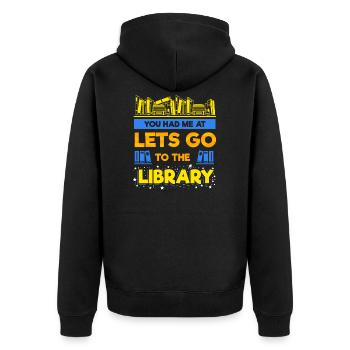 Vous m’avez eu à la bibliothèque Lire livre Bookworm - Veste à capuche bio Premium Unisexe - noir - Dos - Nico (187cm)