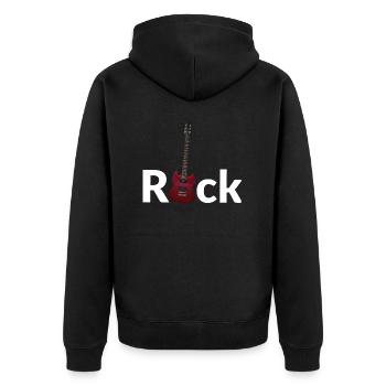 Rock - E guitare - Veste à capuche bio Premium Unisexe - noir - Dos - Nico (187cm)