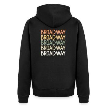 Retro BROADWAY | T-shirt de théâtre musical - Veste à capuche bio Premium Unisexe - noir - Dos - Nico (187cm)