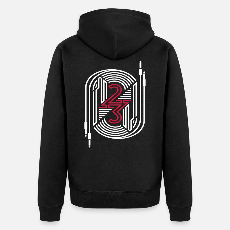23 connector - Unisex Premium Bio Zip Hoodie - Schwarz