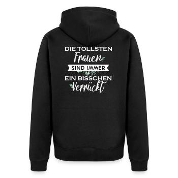 Les plus grandes femmes sont toujours un cadeau fou - Veste à capuche bio Premium Unisexe - noir - Dos - Nico (187cm)