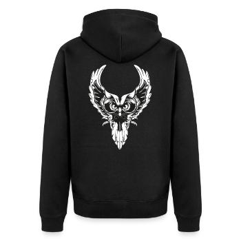 hibou - Veste à capuche bio Premium Unisexe - noir - Dos - Nico (187cm)