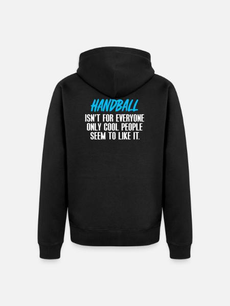 håndball - Premium økologisk unisex-hettejakke - svart