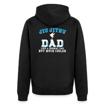 Jiu Jitsu Papa - Veste à capuche bio Premium Unisexe - noir - Dos - Nico (187cm)