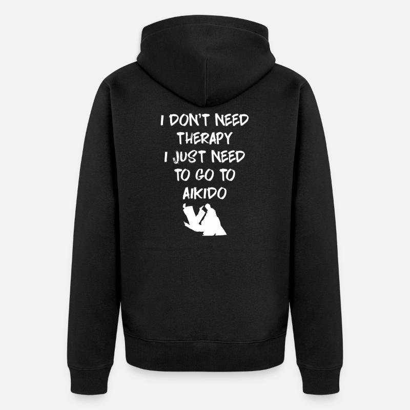Aïkido - Veste à capuche bio Premium Unisexe - noir