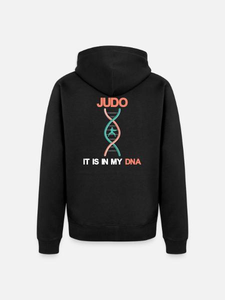 Judo DNA - Unisex Premium Organic Zip Hoodie - black