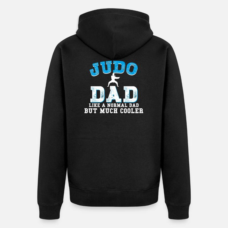 Judo Dad - Unisex Premium Bio Zip Hoodie - Schwarz