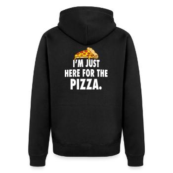pizza - Veste à capuche bio Premium Unisexe - noir - Dos - Nico (187cm)