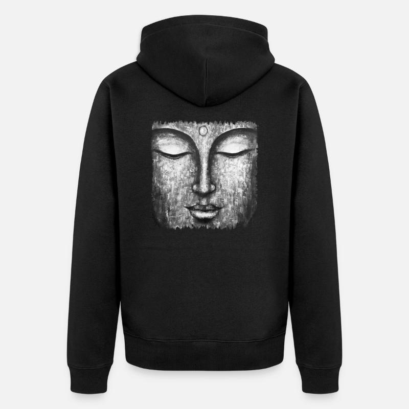 Bouddha - Veste à capuche bio Premium Unisexe - noir