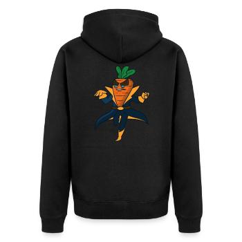 Superhero Carrot Superhero Carotte - Veste à capuche bio Premium Unisexe - noir - Dos - Nico (187cm)