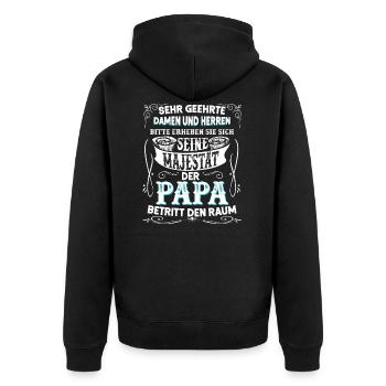 Père, papa - Veste à capuche bio Premium Unisexe - noir - Dos - Nico (187cm)