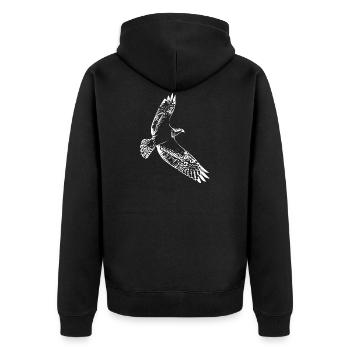 Faucon en vol - Veste à capuche bio Premium Unisexe - noir - Dos - Nico (187cm)