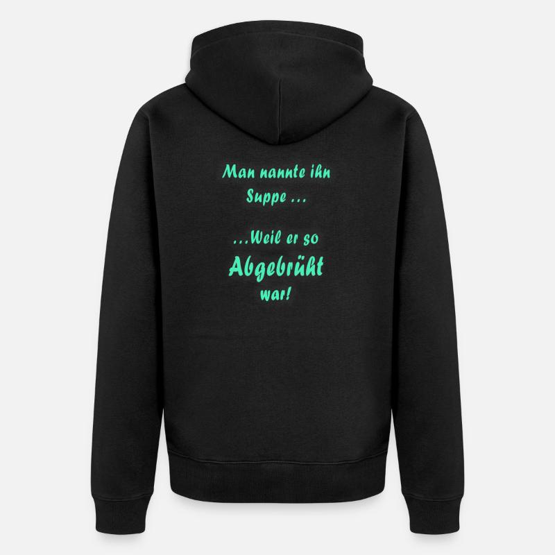 Suppe... - Unisex Premium Bio Zip Hoodie - Schwarz