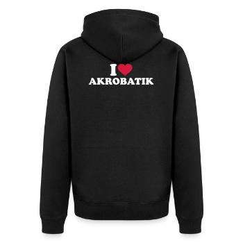 Acrobaties - Veste à capuche bio Premium Unisexe - noir - Dos - Nico (187cm)